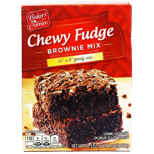 Mezcla para brownie mix BAKER´S CORNER chewy fudge 519g