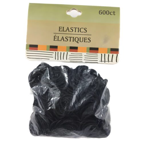 Liguitas elasticas negras 1,5cm 600 Unid