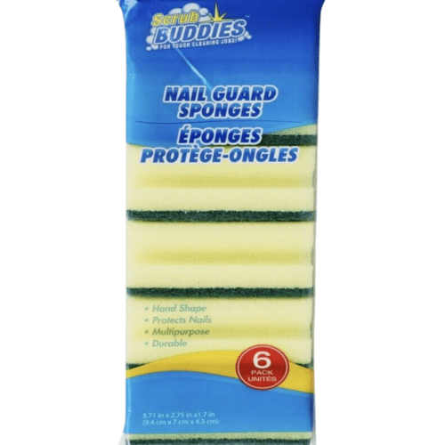 Esponja doble uso SCRUB BUDDIES protectora de uñas  6und