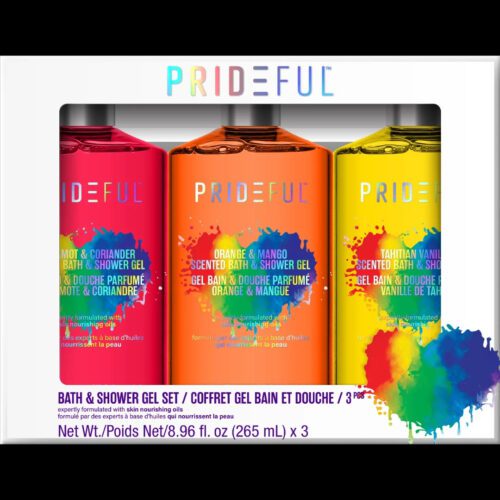 Set de jabón de baño (gel) PRIDEFUL 3 piezas 265ml c/u