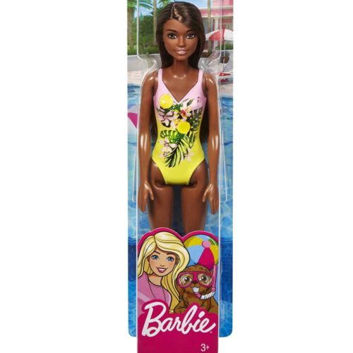 Muñeca BARBIE morena con de Traje de Baño edad 3+
