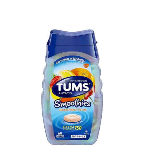 Antiacido extra fuerte TUMS smoothies assorted fruit 750mg 60 und