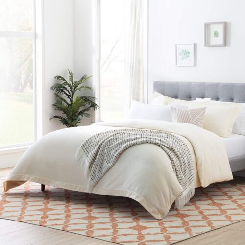 Set de duvet LINESPA microfibra tamaño full XL 3 pzs color crema