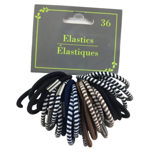 Ligas elasticas ELASTICS colores colegiales 36 unid