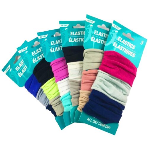 Ligas para el cabello super confort ACTIVE colores variados 3 und