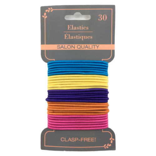 Ligas colores varios libre de metal 30u SALON QUALITY