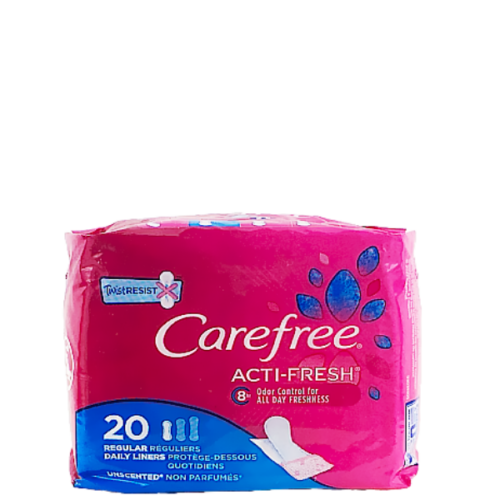 Protectores diarios CAREFREE acti-fresh 20u