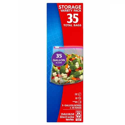 Bolsas ZIPLOC tamaño galon (26,8 x 24.1 x 6,6 cm) 35 und