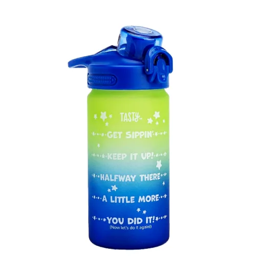 Termo motivacional para niños TASTY azul-verde 473mL