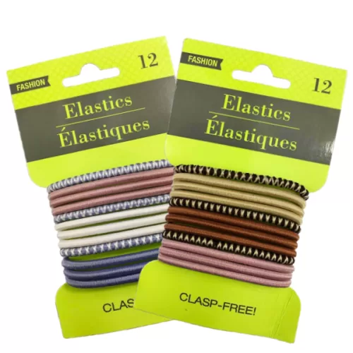 Ligas para el cabello FASHION colores varios 12 und
