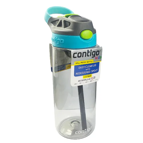 Cooler plastico transparente-gris CONTIGO-kids 591mL