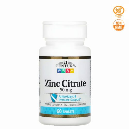 Citrato de zinc 21 CENTURY 50mg 60 tabletas