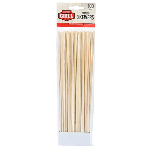 Palillos de bambu para pinchos y brochetas 100und