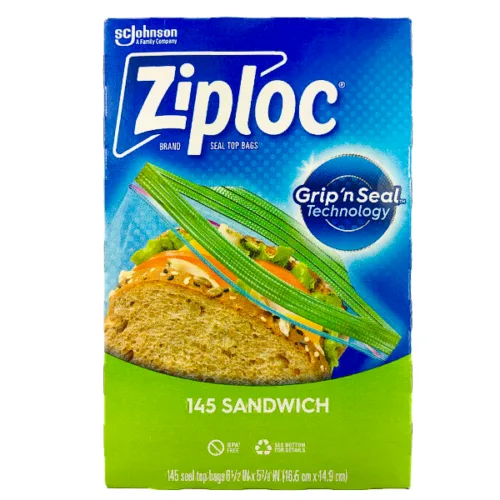 Bolsas ZIPLOC sandwich (16,5x14,9cm) 145 bolsas c/u