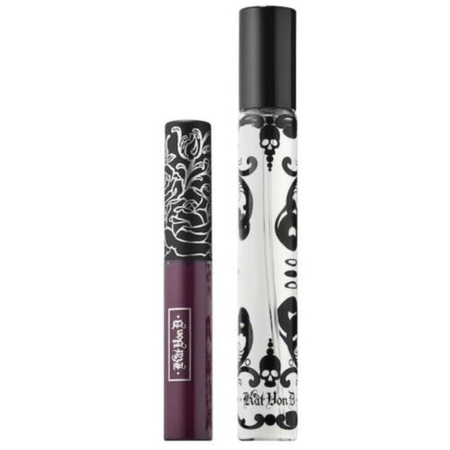 Set de labial liquido y fragancia en spray version viajera SINNER 2en1