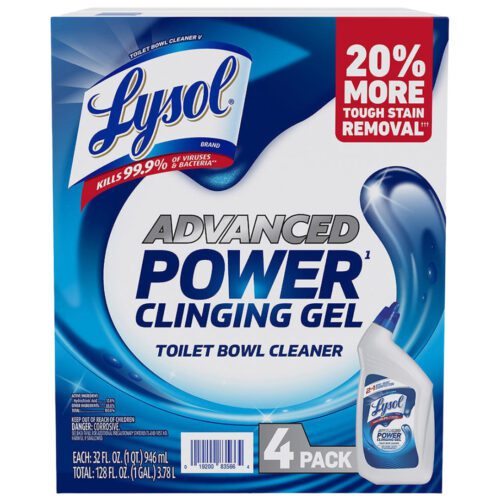 Limpiador de Pocetas 2en1 LYSOL advance power clinging gel 4und, 946ml c/u