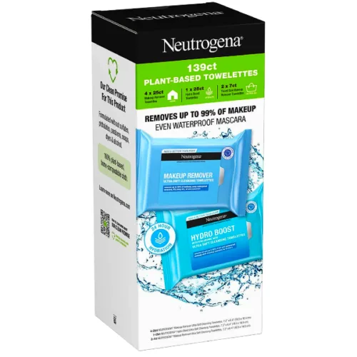 Toallas desmaquillantes ultra suaves NEUTROGENA set 7 paq.