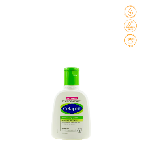 Locion hidratante corporal CETAPHIL  piel sensible de seca a normal 118mL