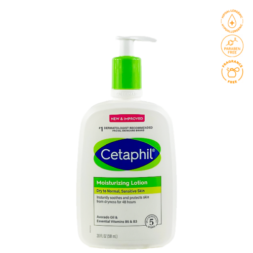 Locion hidratante CETAPHIL piel sensible de seca a normal 591mL.