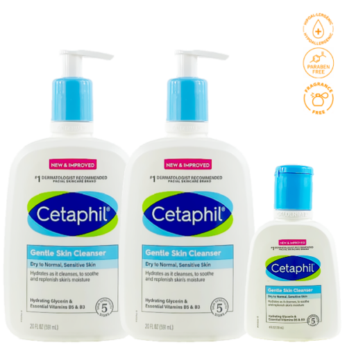 Locion limpiadora CETAPHIL  piel sensible de seca a normal 3unid