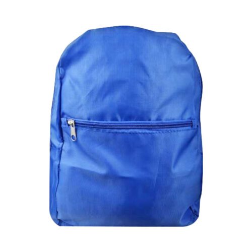 Morral Escolar de Nylon Azul aprox 35cm x 25 ancho