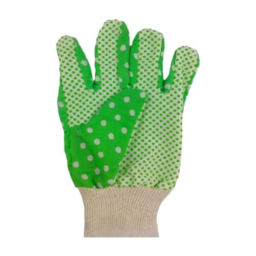 Guantes de Jardinería  damas GARDEN color verde con lunares.