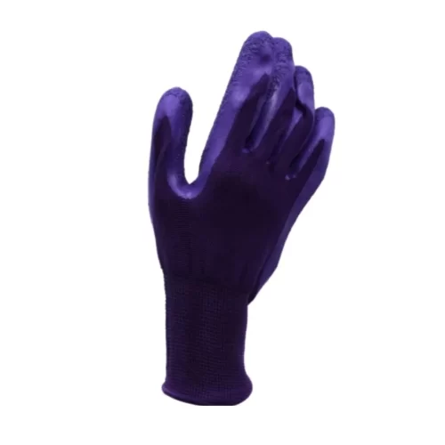 Guantes multiuso de tela y latex color morado 1 par