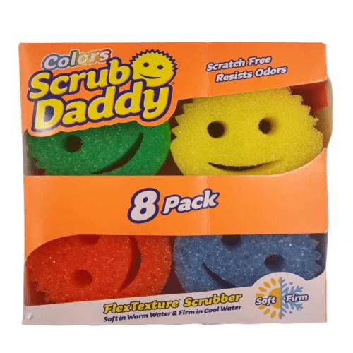 Esponjas de Textura flexible SCRUB DADDY colores variados 8und.