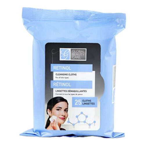 Toallas desmaquillantes GLOBAL BEAUTY CARE retinol 25und.