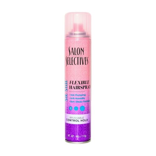 Fijador de cabello en spray SALON SELECTIVES formula antihumedad 113g.