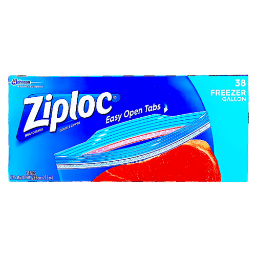Bolsas ZIPLOC para congelador tamaño Galón (26,8x27,3cm)38 und.
