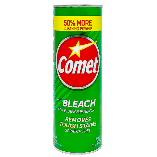 Limpiador en polvo con blanqueador COMET 595g.