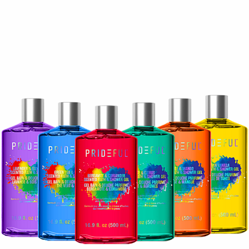 Jabón de Baño (gel) PRIDEFUL 265ml. varias fragancias 1 und