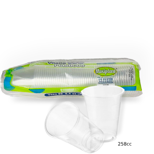 Vasos plasticos 89 MAXIPLAST 8,5oz 50 und