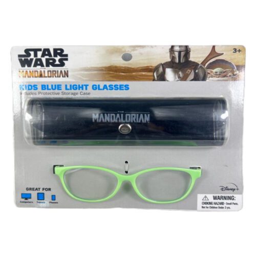 Lentes de luz azul Star Wars The Mandalorian color verde niños + estuche