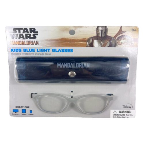 Lentes de luz azul Star Wars The Mandalorian color gris claro niños + estuche