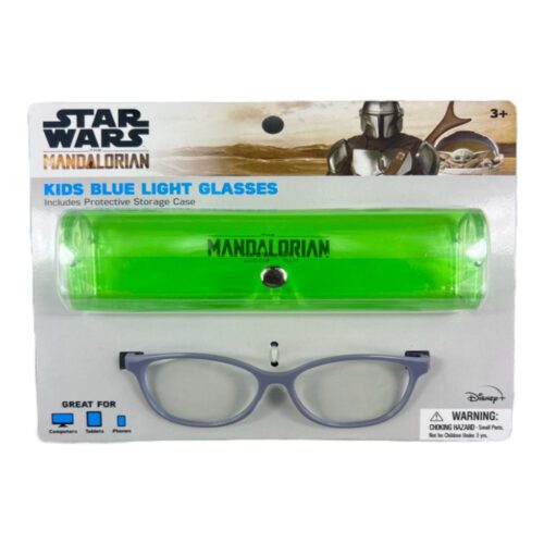 Lentes de luz azul Star Wars The Mandalorian color gris niños + estuche