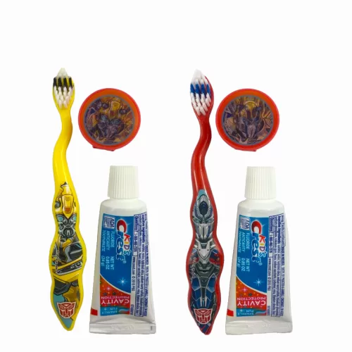 Kit dental viajero para niños FIREFLY/CREST transformers 3pz -colores variados-