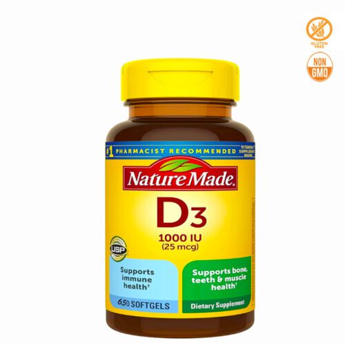 REMATE-Vitamina D3 NATURE MADE 25mcg 650 cap. blandas