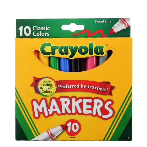 Marcadores CRAYOLA punta gruesa colore clásicos 10 unid.