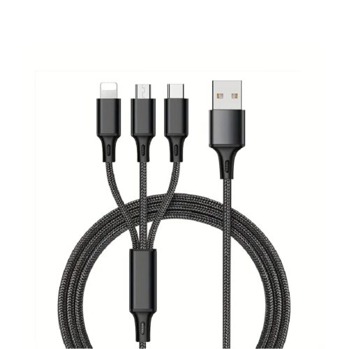 Cable para cargar teléfono 3 En 1 color negro