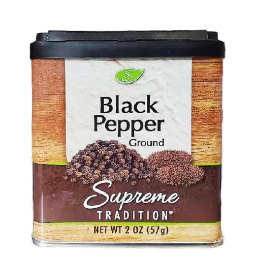 Pimienta negra molida SUPREME TRADITION lata de 57g.