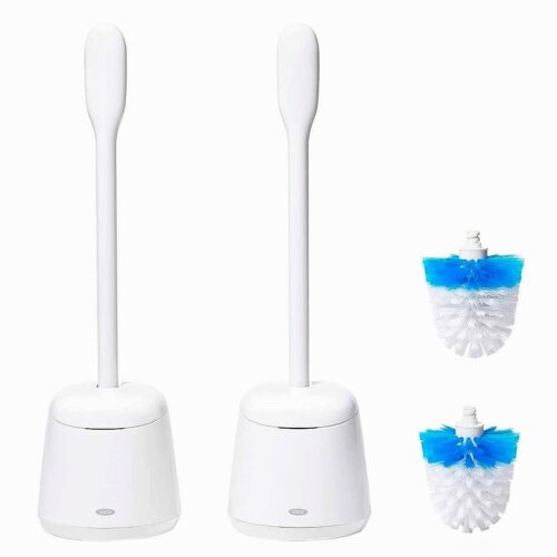 Set de 2 cepillos de inodoro OXO Softworks con capacidad de apertura automática