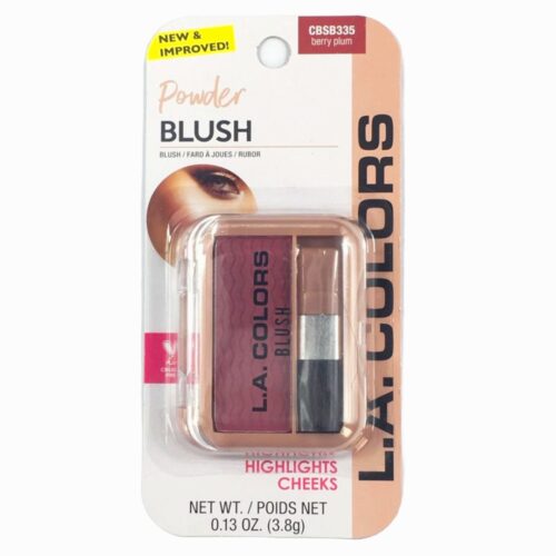 Rubor en polvo L.A. COLOR berry plum 3.8g.