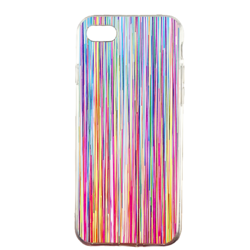 Forro para Iphone 7, 8 y SE E-CIRCUIT rayas de colores