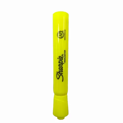 Resaltador SHARPIE amarillo fluorescente.