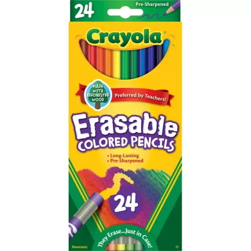 Lápices de colores borrables CRAYOLA 24 unidades