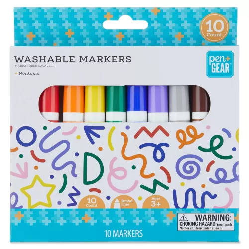 Marcadores PEN + GEAR colores variados 10 und.