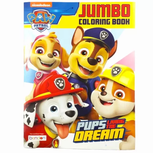 Libro para colorear JUMBO paw patrol