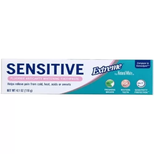 Pasta dental blanqueador SENSITIVE 96.4g.